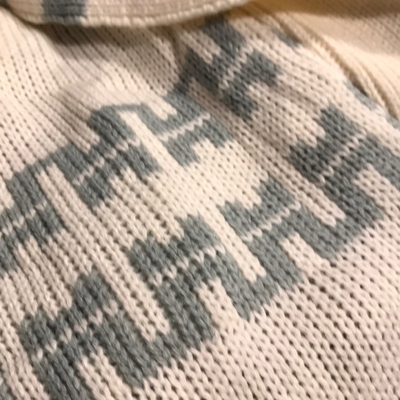 Faux Fur-Collar Aztec Belted Cardigan - Picture 3 of 4